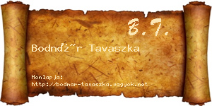 Bodnár Tavaszka névjegykártya